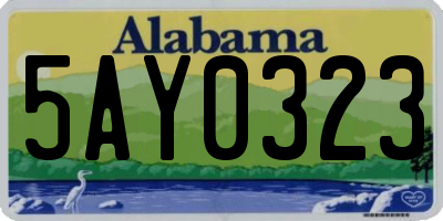 AL license plate 5AY0323
