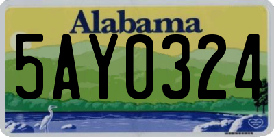 AL license plate 5AY0324