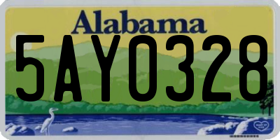AL license plate 5AY0328