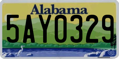 AL license plate 5AY0329