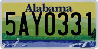 AL license plate 5AY0331