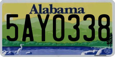 AL license plate 5AY0338