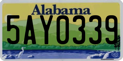 AL license plate 5AY0339