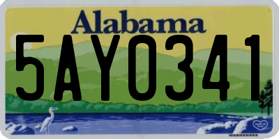 AL license plate 5AY0341