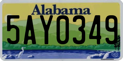 AL license plate 5AY0349