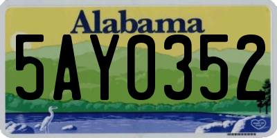 AL license plate 5AY0352
