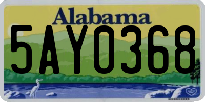 AL license plate 5AY0368