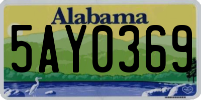AL license plate 5AY0369
