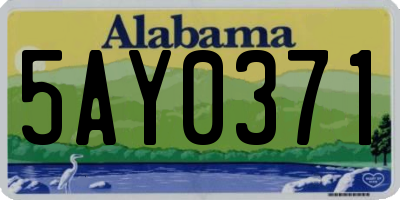 AL license plate 5AY0371