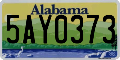AL license plate 5AY0373