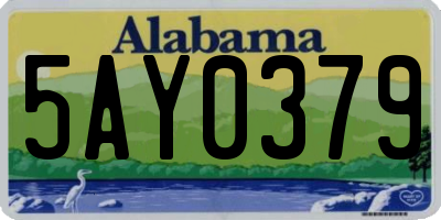 AL license plate 5AY0379