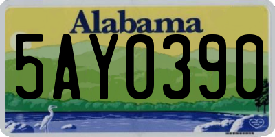 AL license plate 5AY0390
