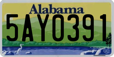 AL license plate 5AY0391