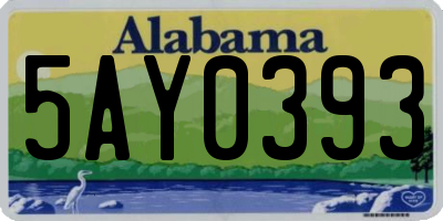AL license plate 5AY0393
