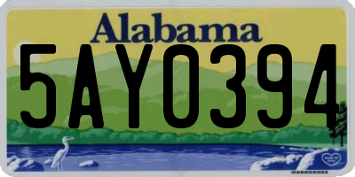 AL license plate 5AY0394