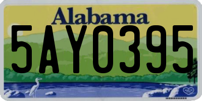 AL license plate 5AY0395