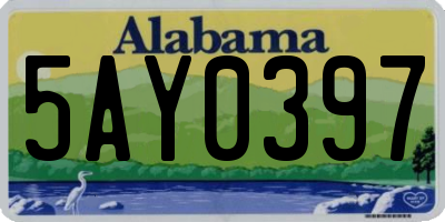 AL license plate 5AY0397