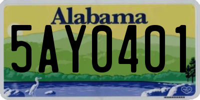 AL license plate 5AY0401