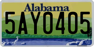 AL license plate 5AY0405