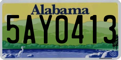 AL license plate 5AY0413