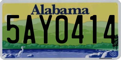 AL license plate 5AY0414