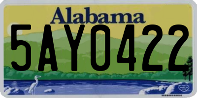 AL license plate 5AY0422