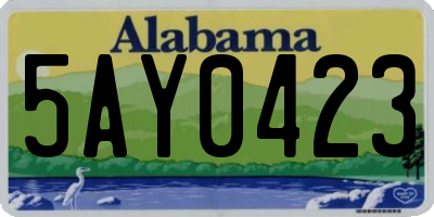 AL license plate 5AY0423