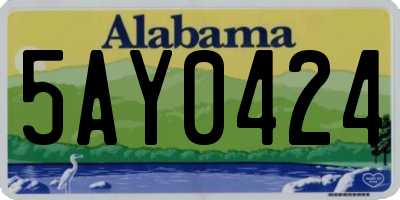 AL license plate 5AY0424