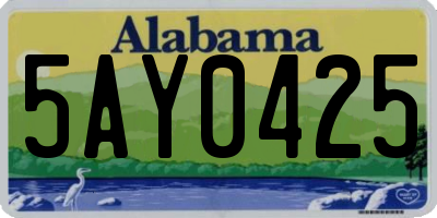 AL license plate 5AY0425