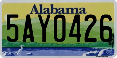AL license plate 5AY0426