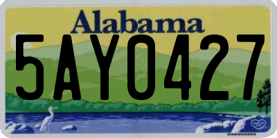 AL license plate 5AY0427
