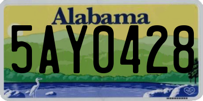 AL license plate 5AY0428
