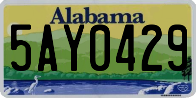 AL license plate 5AY0429