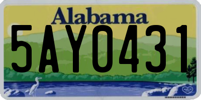 AL license plate 5AY0431