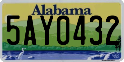 AL license plate 5AY0432