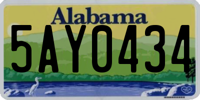 AL license plate 5AY0434