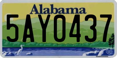 AL license plate 5AY0437