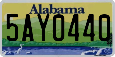 AL license plate 5AY0440