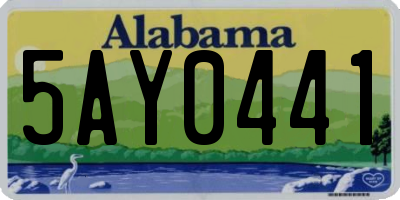 AL license plate 5AY0441