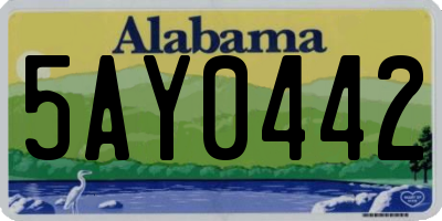 AL license plate 5AY0442
