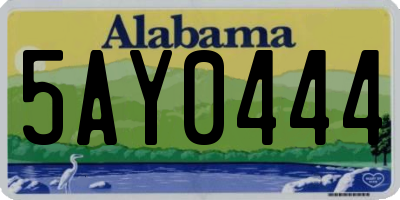 AL license plate 5AY0444
