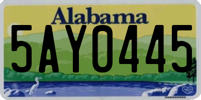 AL license plate 5AY0445