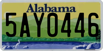 AL license plate 5AY0446