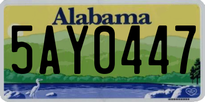 AL license plate 5AY0447