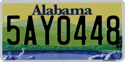AL license plate 5AY0448