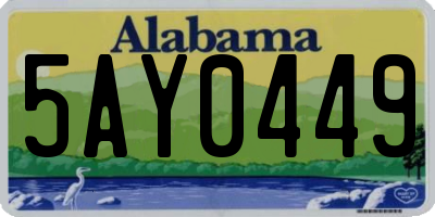 AL license plate 5AY0449