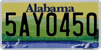 AL license plate 5AY0450