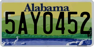AL license plate 5AY0452