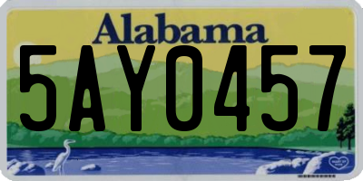 AL license plate 5AY0457
