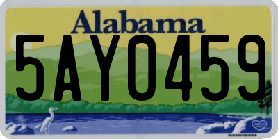 AL license plate 5AY0459